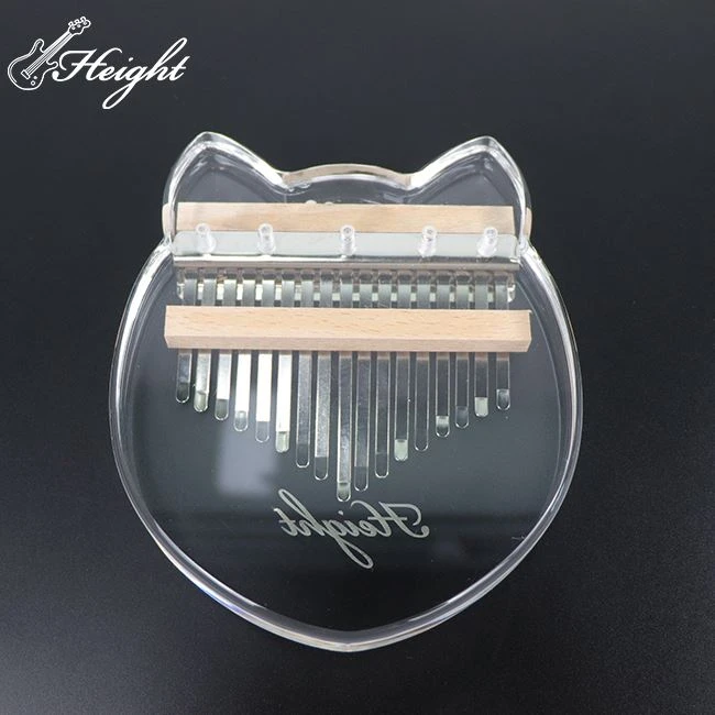 transparent glass kalimba 17 keys