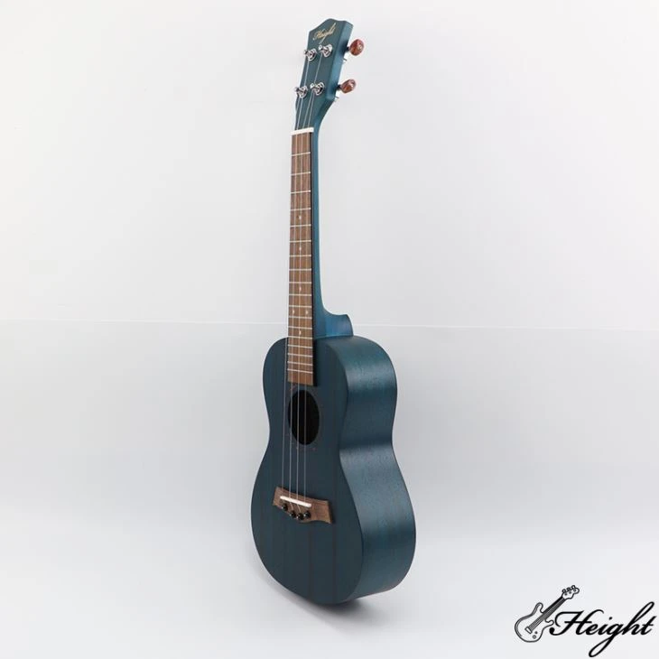 Mahogany Concert Ukulele With Transparent Blue