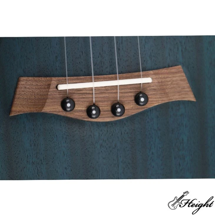 Mahogany Concert Ukulele With Transparent Blue