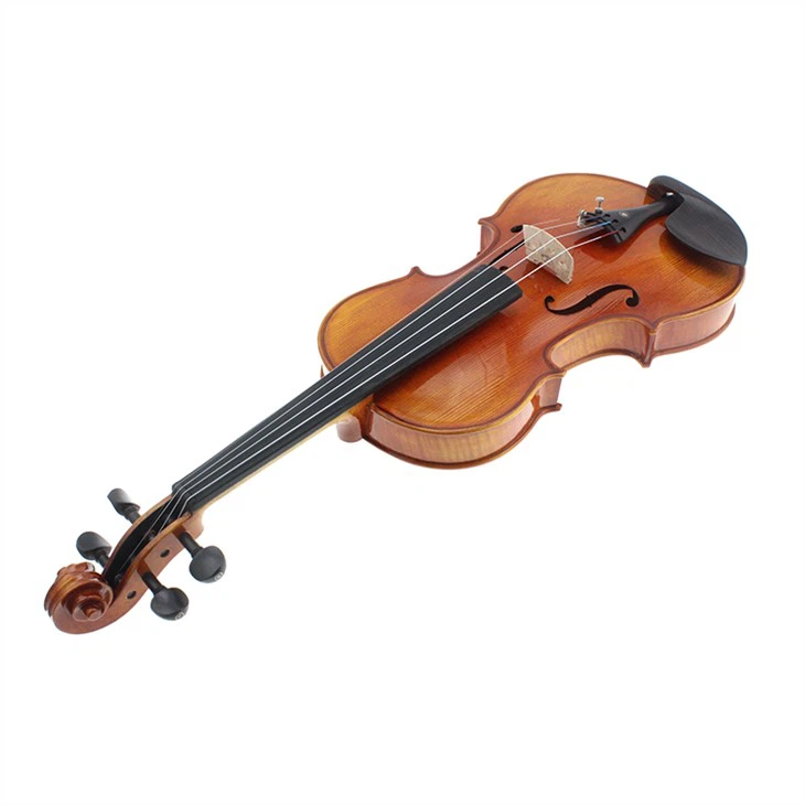 Brown Gloss Student Solid Violin For Pratice